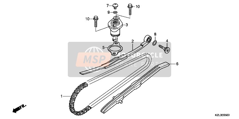 Honda NSC110MPD 2014 Catena a camme/Tenditore per un 2014 Honda NSC110MPD